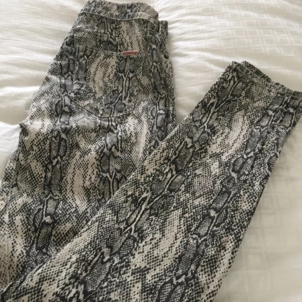 Hudson snake skin pattern skinny pants
